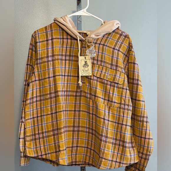 EASEL PLAID PRINTED HOODIE PULLOVER  NWT  Size Small - Picture 6 of 10